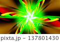 Neon green starburst VJ loop with rotating petal blades and radiant glow 137801430