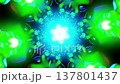 Neon green mandala tunnel VJ loop with glossy organic nodes and pulsing core 137801437