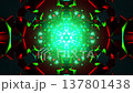 Emerald mandala kaleidoscope VJ loop with pulsing neon facets and bloom 137801438