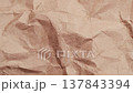 Stop motion of crumpled craft brown paper texture, abstract loop background 137843394