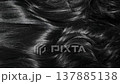 Closeup beautiful female black long curly hair texture background in slow motion 137885138