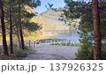 Powerful water jet splash from El Chorro drainage point of Arenos Reservoir. High quality 4k footage. Spain 137926325