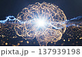 Abstract neural network connections forming glowing brain motion 137939198