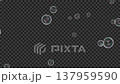 縦長ビデオ用　下から舞い上がりはじめる白色の小さいシャボン玉 アルファチャンネル　4K動画  137959590