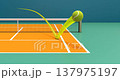 "Hawk Eye" possible tennis shot situations  - 3D animation 137975197