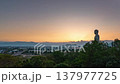 Standing Buddha timelapse at Tong Lam Son Temple Lo Son Nha Trang Vietnam sunset to night 137977725