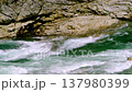 The frothy stream of the mountain stream 137980399
