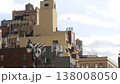 New York City urban building architecture, Manhattan rooftop, USA. Water tower on roof. Water tank. 138008050