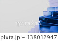 Blue glass staircase architectural abstract motion loop 138012947