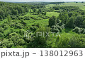 Drone view of countryside. Fields and forests in summer.  138012963