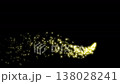 Glowing golden twinkling glitter stars line transition, cartoon fairy 2D dust, glowing light trails,shining twinkle effect glowing twinkling glitter star on a black screen ,4k 138028241
