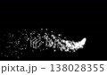 White glitter sparkles trail with glowing pixie dust bursts, Magical star sparkle trails with fast moving twinkling star lines forming a smooth fairy dust shimmer transition, 2d glitter stars line,4k 138028355
