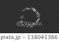 円を描く白色の小さいシャボン玉のパーティクル、1周から4周の4種類　アルファチャンネル 138041366