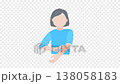 Woman with itchy arms due to eczema (transparent background) 138058183