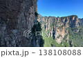 View of Zhangjiajie national forest park from glass elevator 138108088