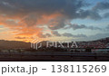 Rapid footage captures vibrant sunset and moving scenery 138115269