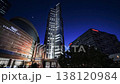 [Kanagawa Prefecture, Kawasaki City] Urban night view of the west exit of JR Kawasaki Station (tilt up) 138120984