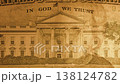 The White House On The Twenty-Dollar Bill, Illuminated By Light And Andrew Jackson's Portrait Slowly Appears. 138124782