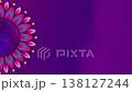 Animation of Flower Rangoli Mandala rotating, traditional India decorative frame Design for wedding, Diwali. Indian festival of lights holiday celebration, video looping, wavy purple background 138127244