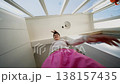 Woman Performing Dance. Intimate Home Setting Capturing Expressive Dance With Gestures And Motion 138157435