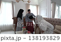 Family celebrates together. Relatives share joyful holiday moments 138193829