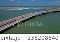 city bridge connecting to land reclamation area. Best aerial view drone 138208840