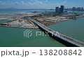 Coastal city land reclamation Island new land. Amazing aerial view drone 138208842