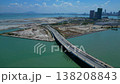 Coastal city land reclamation Island new land. Perfect aerial view drone 138208843