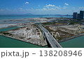 Coastal city land reclamation Island new land. Magic aerial view drone 138208946