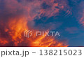 縮時攝影：夏日傍晚，夕陽西下，雲層如沙塵暴般翻滾。 138215023