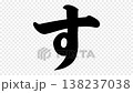 Stroke order and video for the hiragana character "す" 138237038