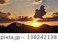Mountain sunset timelapse with dramatic cumulus clouds 138242138