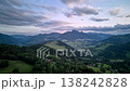 Aerial hyperlapse of Carpathian mountain landscape at twilight 138242828