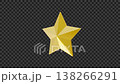 360度回転する光沢のある星のオブジェクト　ループ　アルファチャンネル　パーティクル用の部品 138266291