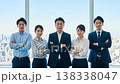 Male and female business people with their arms crossed Male and female business people with their arms crossed 138338047