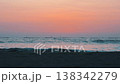 Tainan Beach Sunset Seascape, Pink Sky Wave Reflection Taiwan Coast 138342279