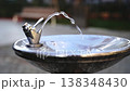 Drinking Fountain with Flowing Fresh Water Stream in Park 138348430