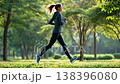 Western woman running 138396080