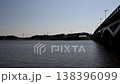 A bridge over Lake Teganuma and the scenery of the water's surface. 138396099