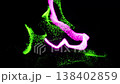 Neon Audio Spectrum Visualizer Abstract Background Pink and Green Particles 138402859