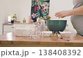 portrait of manual dough preparation . High quality 4k footage 138408392