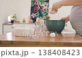 portrait of manual dough preparation . High quality 4k footage 138408423