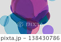 融合して形を変えるカラフルなグラデーション球体のループ3DCG 138430786