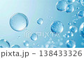 A looping video of light blue microbubbles floating up and down, conveying a sense of transparency and cleanliness in a beauty and moisturizing image. 138433326