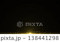 rising elegant golden sparkle with bright light flare 138441298