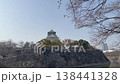 [4K] Osaka Castle, one of Japan's most famous castles: Cherry blossoms nearing full bloom and the scenery of historic stone walls. 138441328