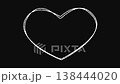 Hand-drawn style heart decoration animation 138444020