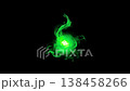 Background video footage featuring a green energy aura and a glowing core. 138458266