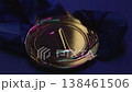 Shiny Metallic Medal Accentuated With Neon Colors Emphasizing Celebration And Nighttime Excitement 138461506