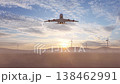 the plane took off and flew over the desert 138462991
